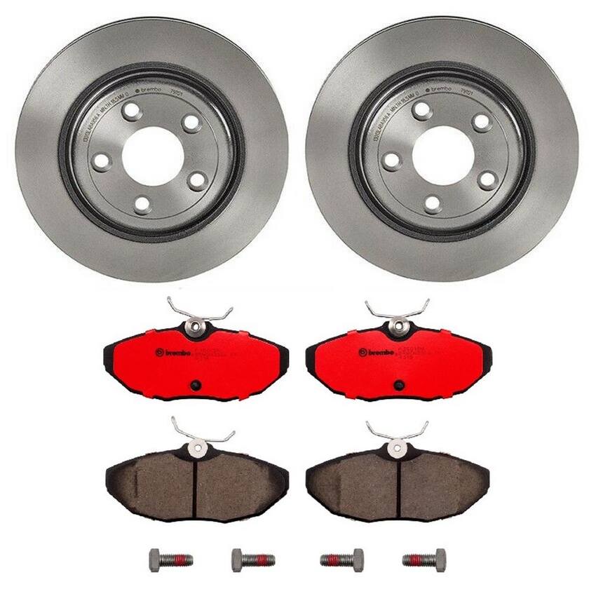 Jaguar Brembo Brakes Kit Pads and Rotors Rear (288mm) (Ceramic